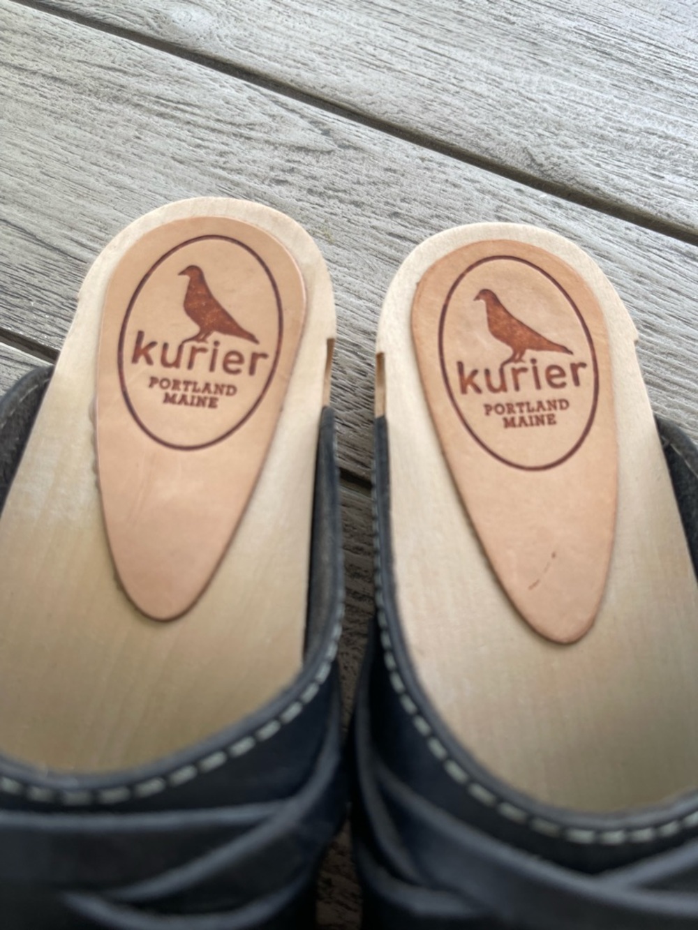 Kurier BFF Black Leather Clog Mule - Women's Slip-On Comfort size 38 7.5 - Picture 3 of 9